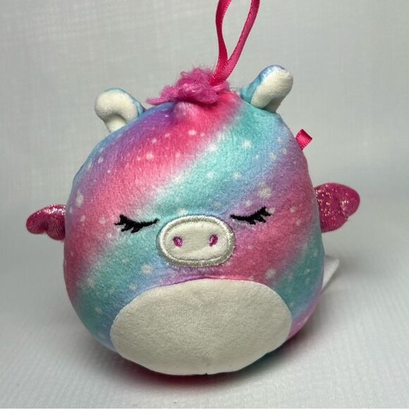 5 Squishmallows Christmas Ornaments 4” Fox Lion Pig & Cat - Picture 6 of 11